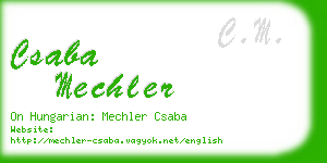 csaba mechler business card